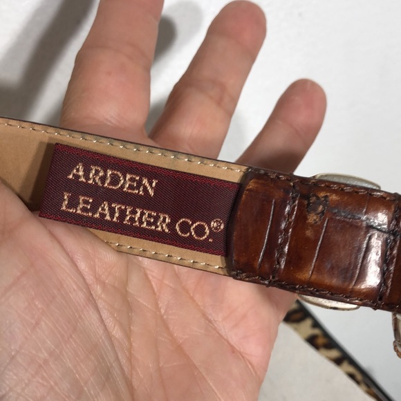 Vintage Arden Leather Co. Italian Croco Calfskin Belt - Picture 7 of 11